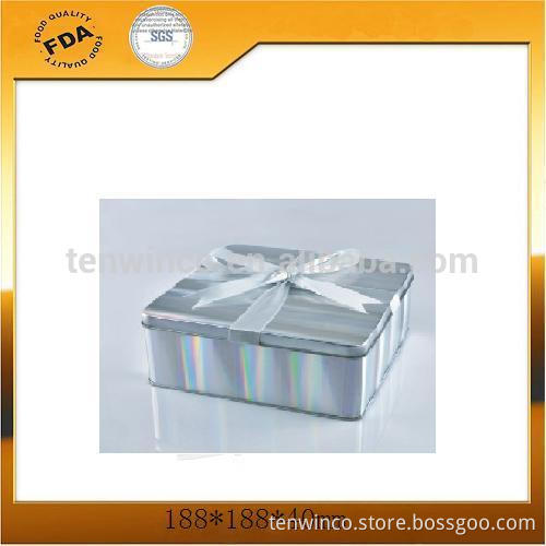 Square exquisite gift packaging tin box